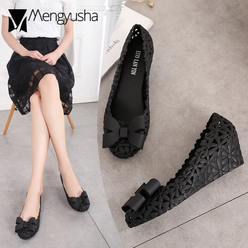 Сандалии-желе женские с вырезами летняя обувь на танкетке Chaussures Femme сандалии