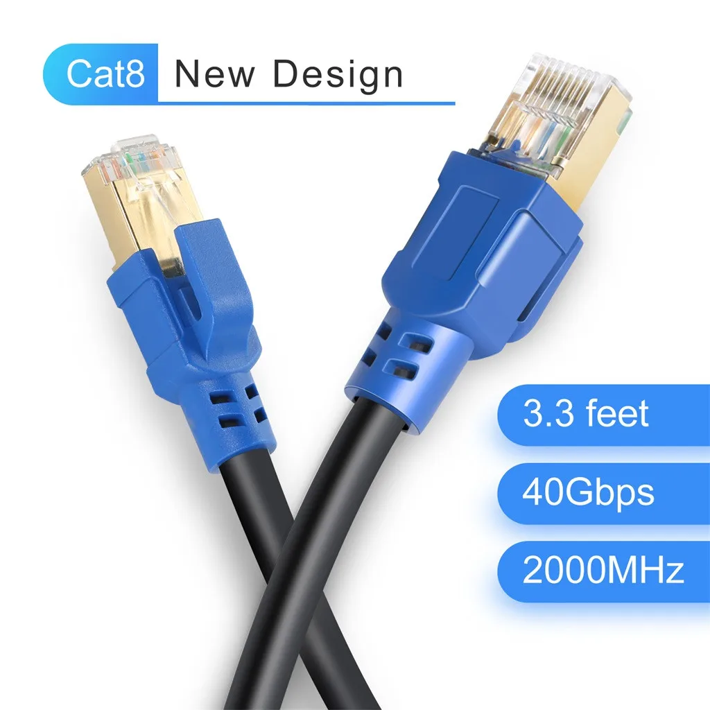 Сетевой Ethernet Кабель Cat 8 1 6 2000 футов 40 Гбит/с| |