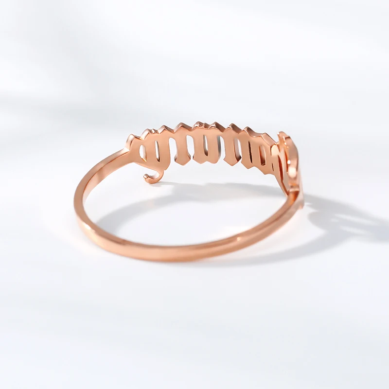 Кольцо с именем для мужчин и женщин кольцо в стиле панк надписью на английском