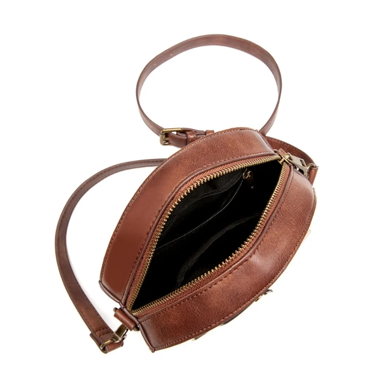 

Fashion Steampunk Chain Bag Round Vintage Clock Money Clutch Women Shoulder Bags Daily Ladies Casual Crossbody Purse QXNC