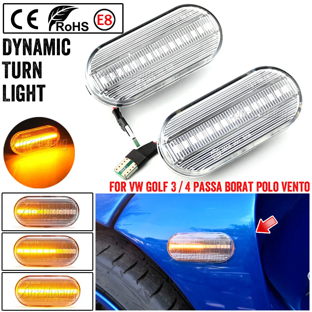 Dynamic LED Side Marker Signal Light Indicator Lamp For SEAT Leon 1P Ibiza Mk3 6L Mk4 6J Toledo Exeo Sedan Exeo Sedan Exeo ST images - 1