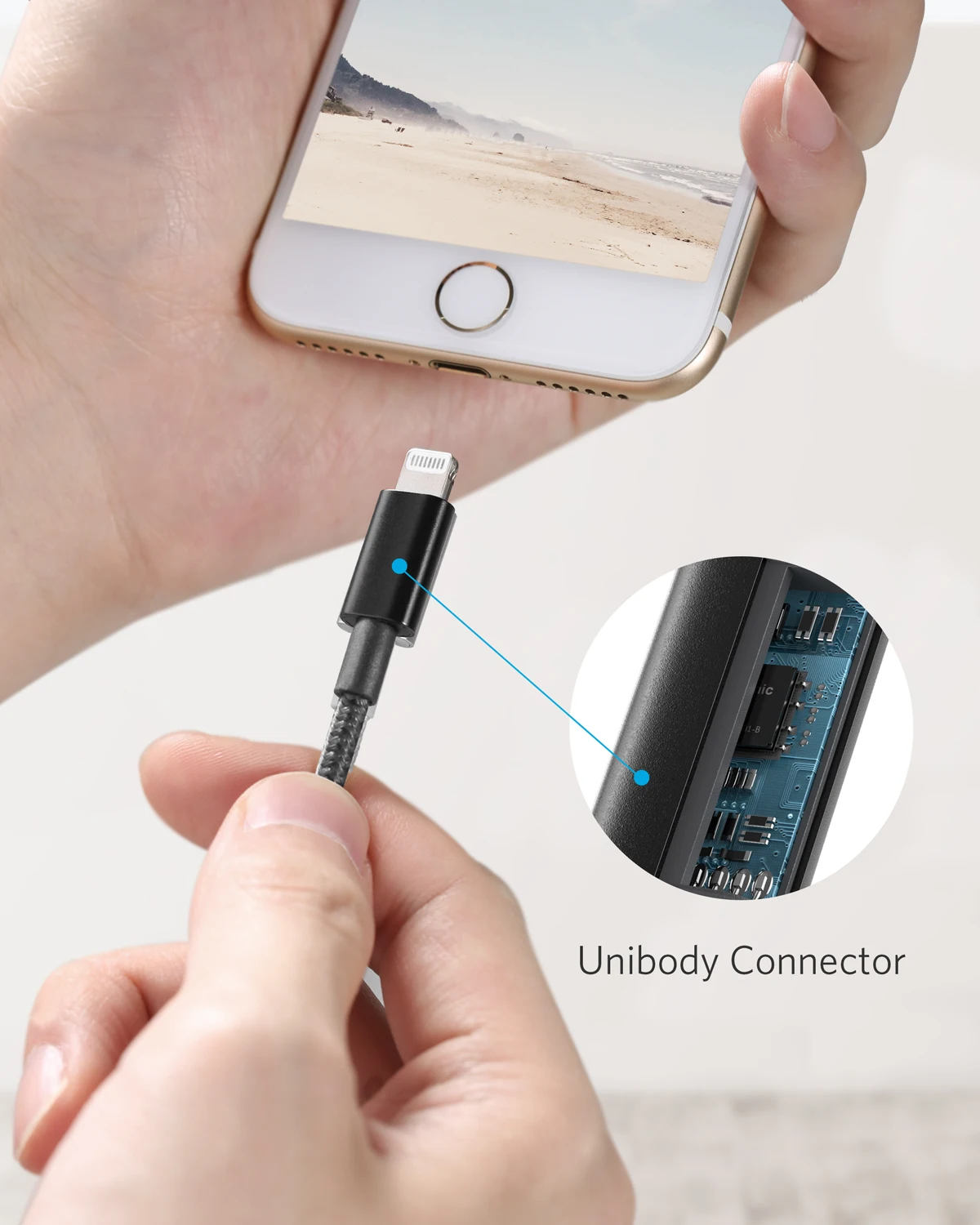 Anker 6ft Премиум двойной плетеный нейлоновый кабель Lightning Apple MFi Сертифицированный