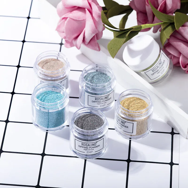 10 г голографические погружные порошки для ногтей градиентные окунания блеск
