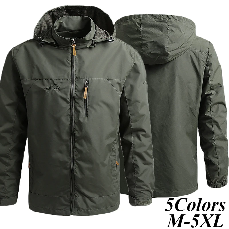 

Military Jackets Men 5XL Tactical Windproof Waterproof Coat Autumn Casual Streetwear Hooded Outdoor Hiking Bomber Jackets Men