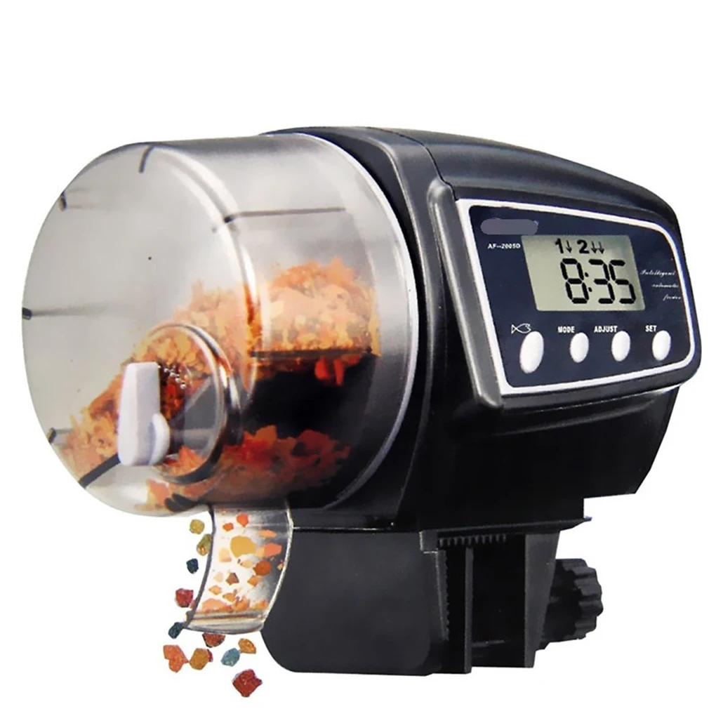 Цифровая автоматическая электрическая пластиковая кормушка для рыб домашний