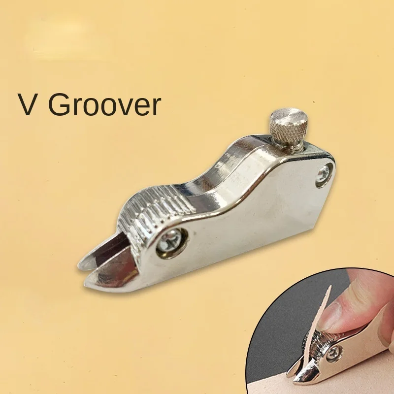 

New Adjustable Leather Grooving Tool Manual Diy Leather Surface Treatment V-shaped Groove Carving Knife Edge Trimmer Grooving