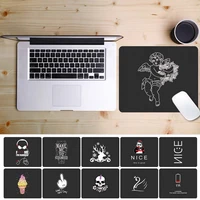 small mouse pad table mat waterproof pu leather simple pattern non slip table mat mouse pad for laptop
