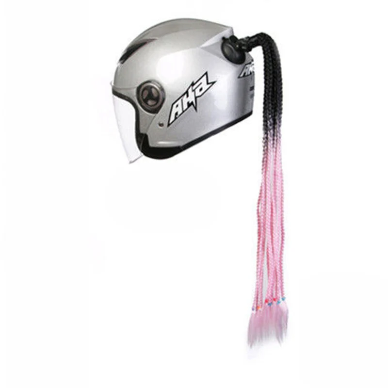 Парик с косами для мотоциклетного шлема разноцветный женский мотокросса