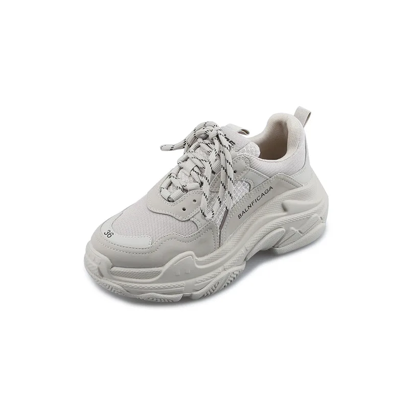 

2021 Women Sport Sneakers Woman Platform Shoes Ladies Chunky Sneakers Female Real Leather Brand Shoes Zapatos De Mujer Trainers