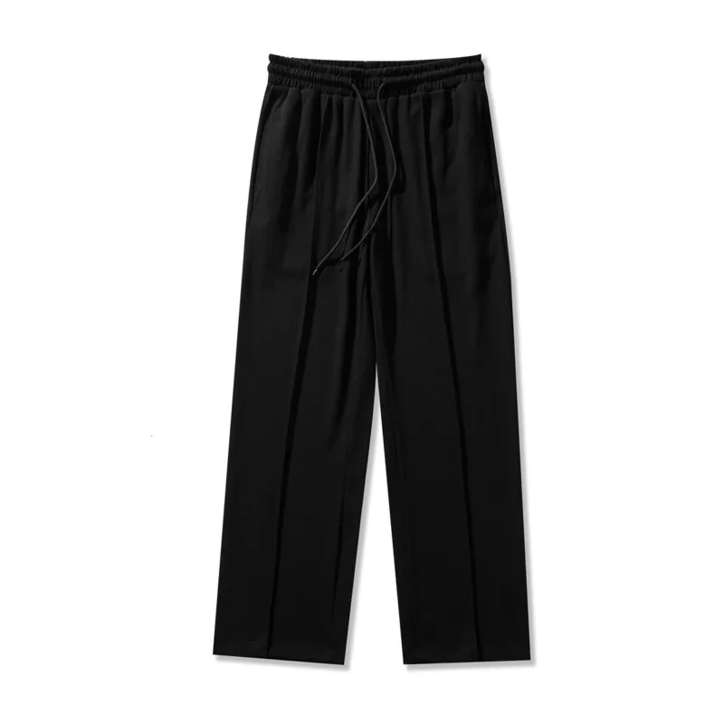 

Plus Velvet Sweatpants Men's Fashion Casual Wide-leg Pants Men Streetwear Loose Straight Trousers Mens Joggers Track Pants S-2XL