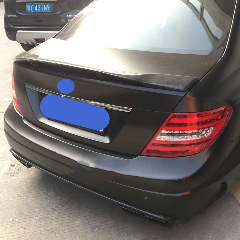 Применение для Benz C Class W204 спойлер 2007-2014 год купе 2-дверный AMG Реальные углеродного