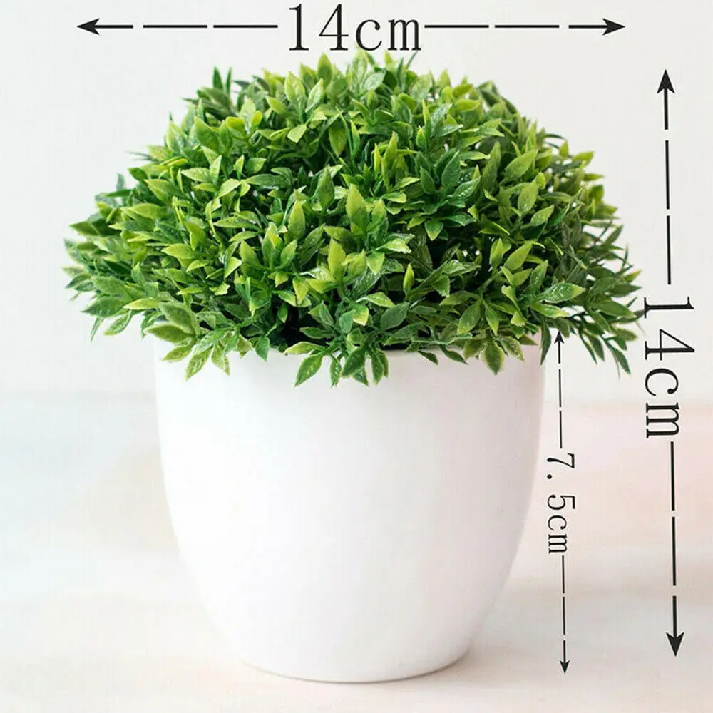 

3 Pcs/Set Artificial Potted Plant Bonsai Plastic Flowerpot Ornaments Simulation Flower Grass Party Decor Home Desk Decoration