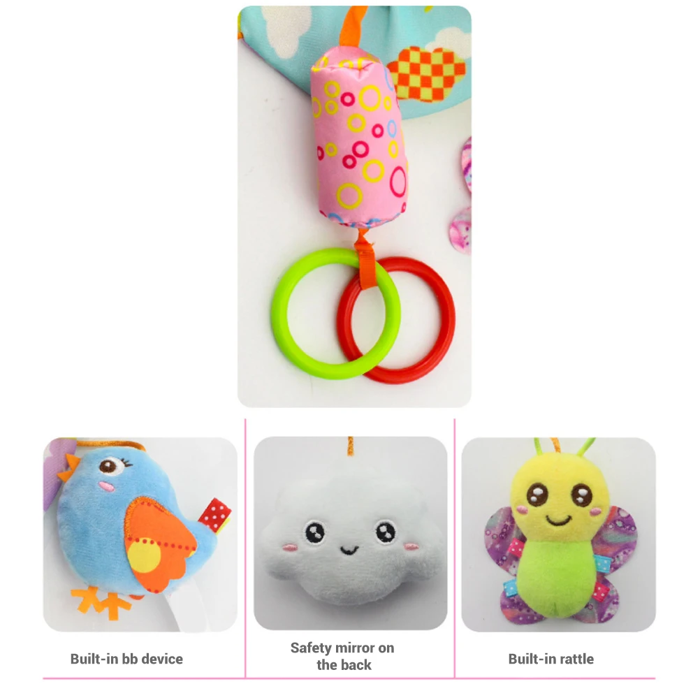Детская погремушка для кровати с мультяшным животным вращающаяся детской