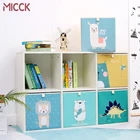 MICCK креативный ящик для хранения животных мультяшная вышивка складные кубики ящики для хранения мытая Ткань Оксфорд гардероб детские игрушки Органайзер