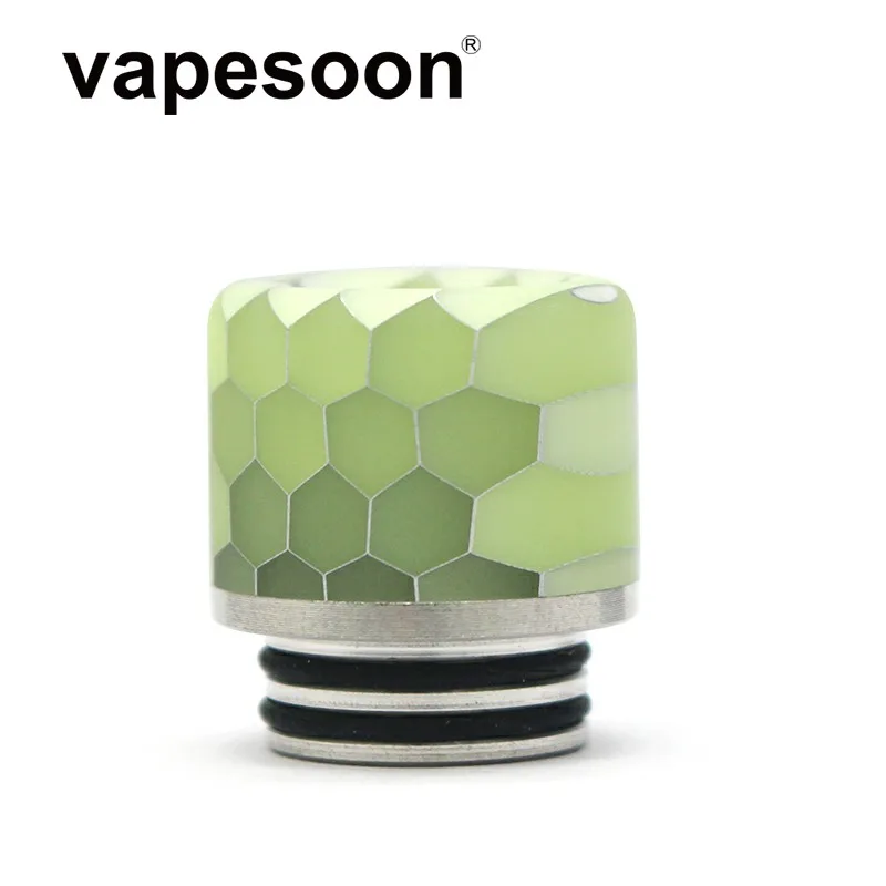 

10pcs Color Changing By Temperature 810 Snake Resin SS Driptips Cigarette Electrinic Accessory For 810 Thread Tank
