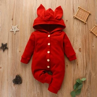 2021 new baby rabbit ear length climbing suit european and american wind cute long sleeved climbing suit infant girl clothes