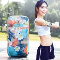 outdoor sports armbag for iphone color flower pattern sweatproof running armbag gym bag fitness phone pouch jogging fitness