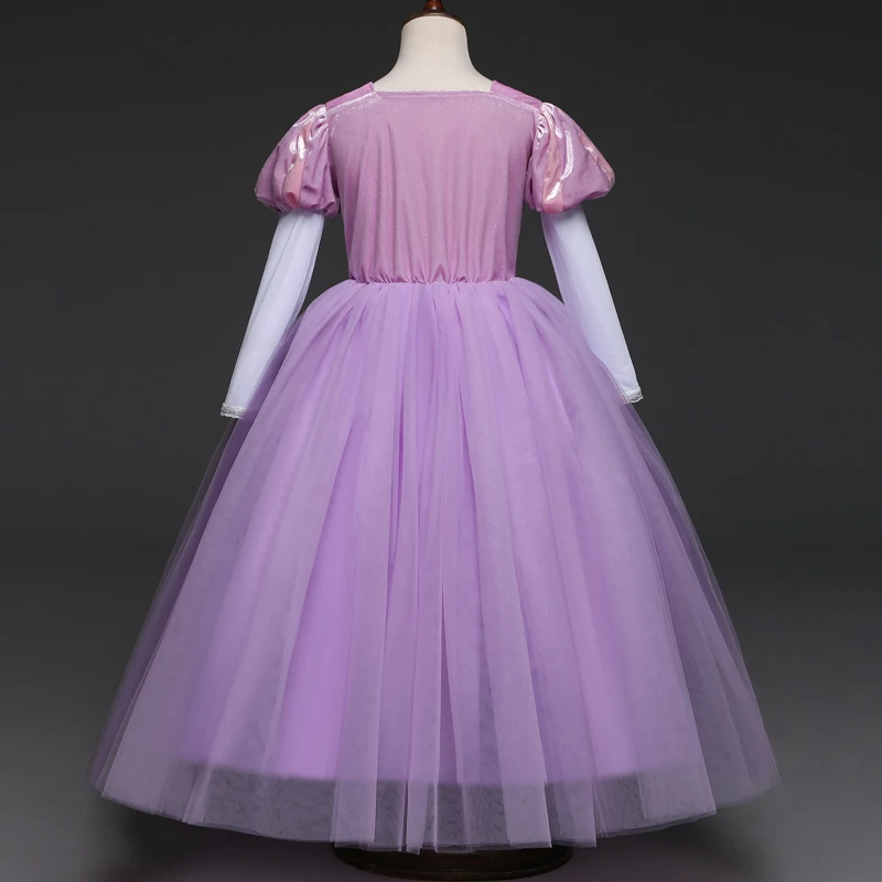 Нарядное платье принцессы вечерние ное с рисунком для девочек Платье Детское