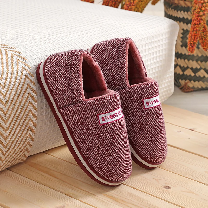 

Winter Women Slippers Female Warm Non-Slip Home slippers Floor Ladies Couples House Comfort Soft Footwear 2021 New