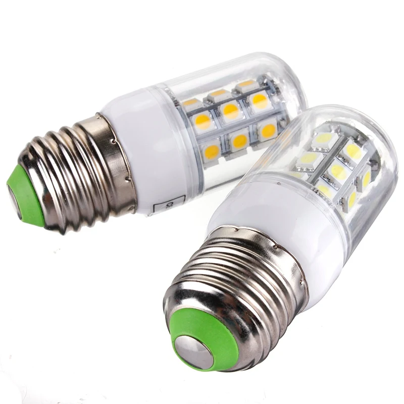 E27 3 Вт 27 светодиодный 5050 SMD светильник кукуруза энергосберегающий Чистый теплый