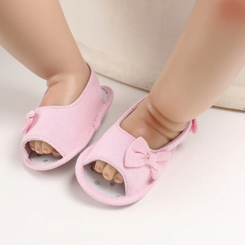 Обувь для новорожденных девочек 0-18 месяцев летние сандалии нескользящая обувь