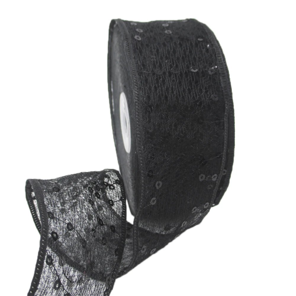 David accessories 48364(42 мм) и 59383(25 мм) газовая лента из органзы с блестками 25 ярдов, материалы ручной работы, 25Yc2546 - Цвет: 42mm