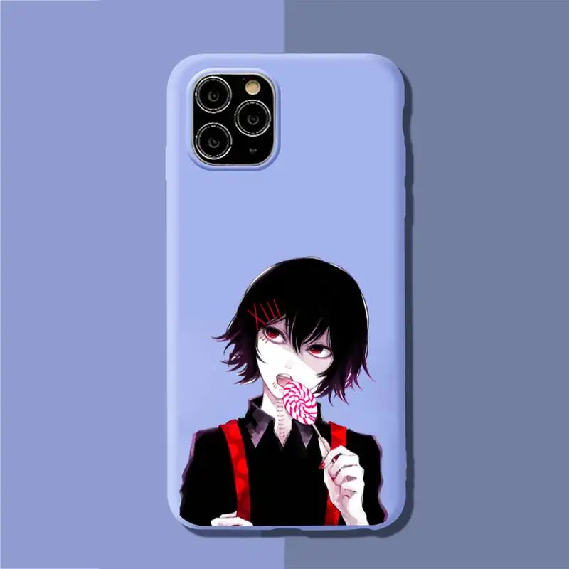 

YNDFCNB Tokyo Ghoul Phone Case Soft Solid Color for iPhone 11 12 13 mini pro XS MAX 8 7 6 6S Plus X XR