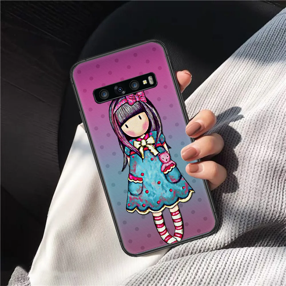 

Gorjuss Cartoon Girl Santoro Phone Case Cover Hull For Samsung Galaxy S 7 8 9 10 e 20 FE edge uitra plus Note 9 10 20 black