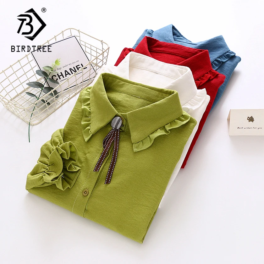 Новая женская однотонная Вельветовая белая рубашка с галстуком бабочкой