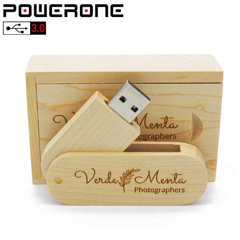 Деревянный портативный USB флеш накопитель POWERONE 3 0 4 ГБ 8 16 32 64 карта памяти с
