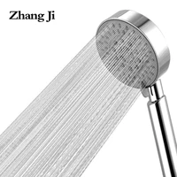 zhang ji bathroom adjustable 5 jettings shower head water saving multifunction abs boost silica gel hole rain filter shower head