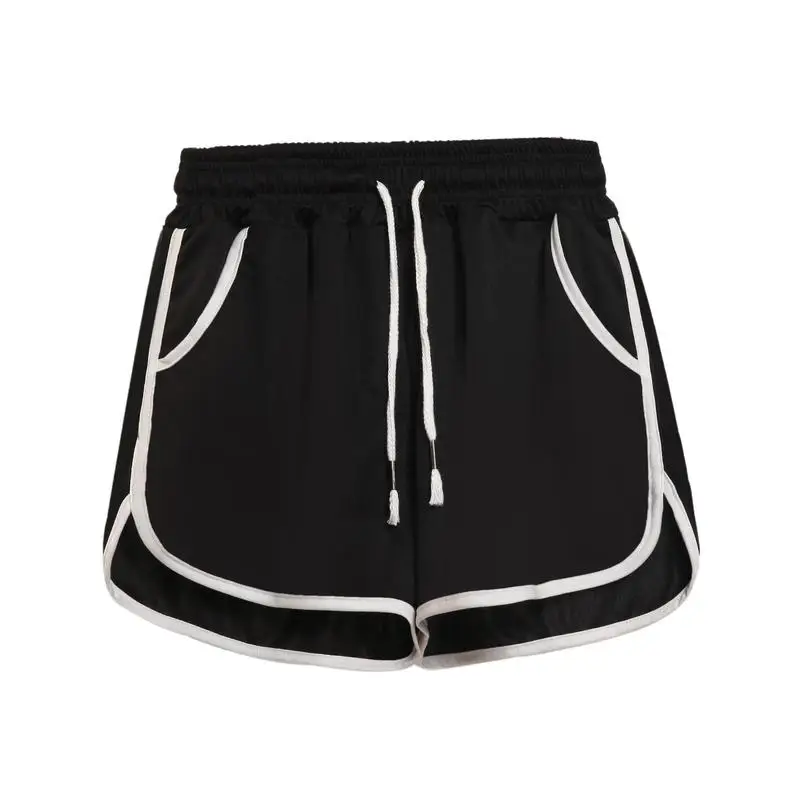

Plus Size Simple Women Casual Shorts Patchwork Drawstring Body Fitness Workout Summer Short Pants Female Loose Cool Beach Shorts