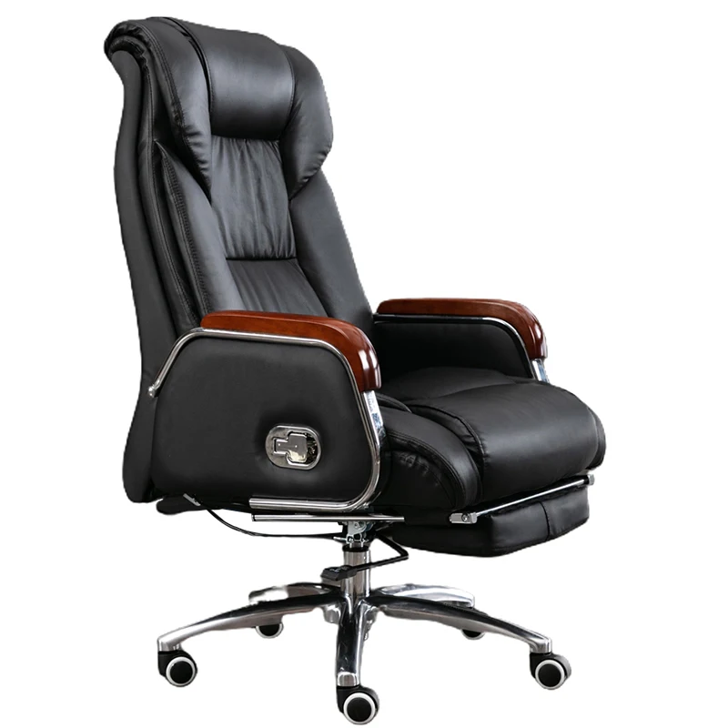 

Kailian Boss Office Chair Vibration Massage Silla Gaming Chairs Full Grain Leather Swivel Household Comfortable Home Furniture