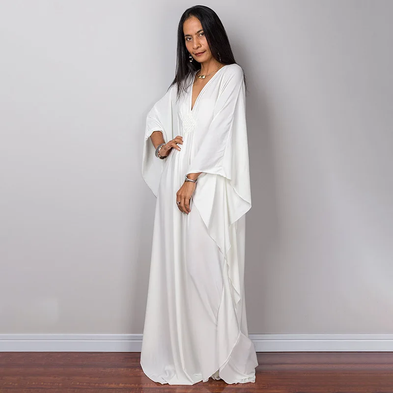 

Bikini Cover Up Young Style Kaftan Dress Women's Clothing Beach Outfits for Women Kimono Mujer Vestido Playero