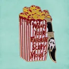 Scream страшный фильм Ghostface убийца нож кровавый попкорн эмали штырь вес кравен ужас брошь из фильма