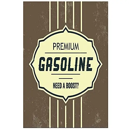 

Original Retro Design Premium Gasoline Tin Metal Signs Wall Art | Thick Tinplate Print Poster Wall Decoration for Garage