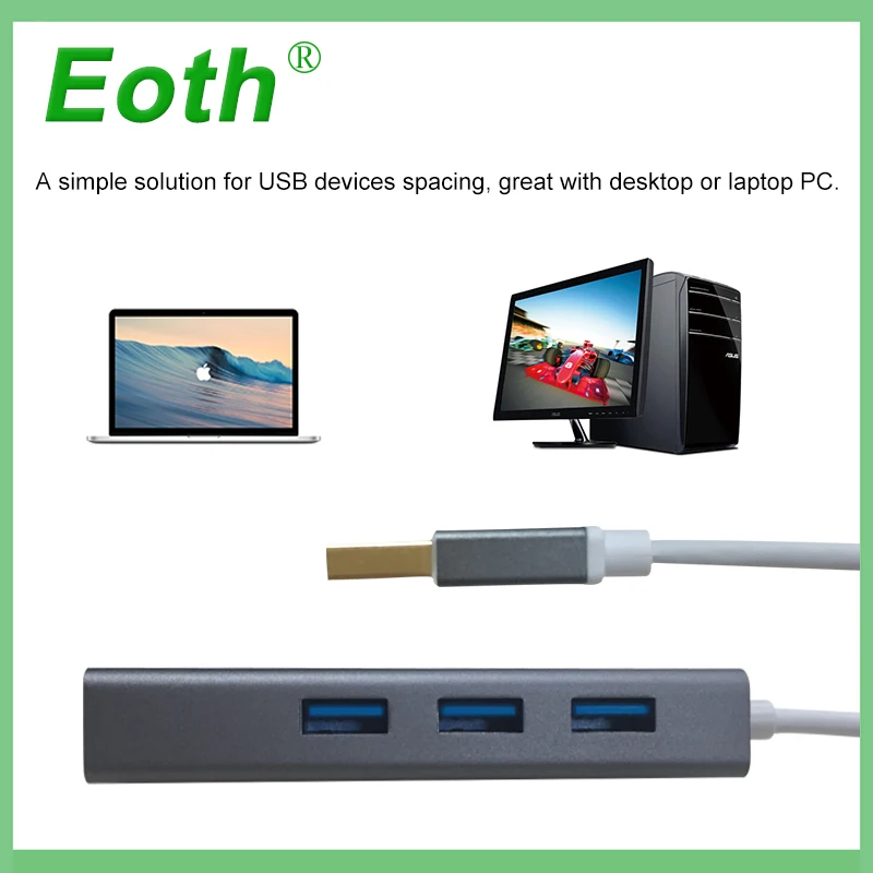 Usb-хаб 3 0 Тип c адаптер сплиттер Компьютерные аксессуары многопортовый pc 1 питания
