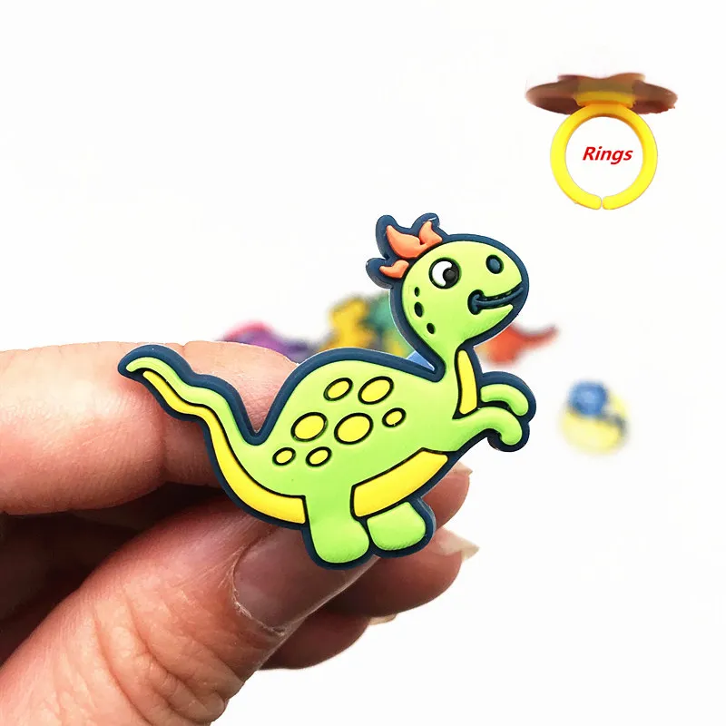 1 шт. милое животное палец кольцо динозавр значок ПВХ аксессуары для пальцев