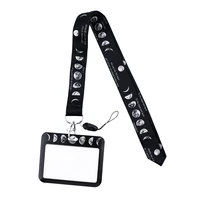 jf1271 moon lanyard strap for cellphone key chains id card badge holder keychain hanging rope keycord neckband accessories