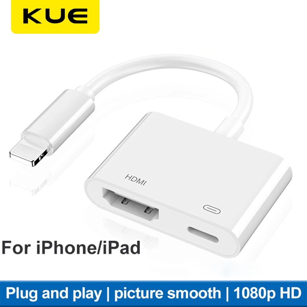 Переходник с Lightning на цифровой AV преобразователь USB кабель HDMI совместимый разъем