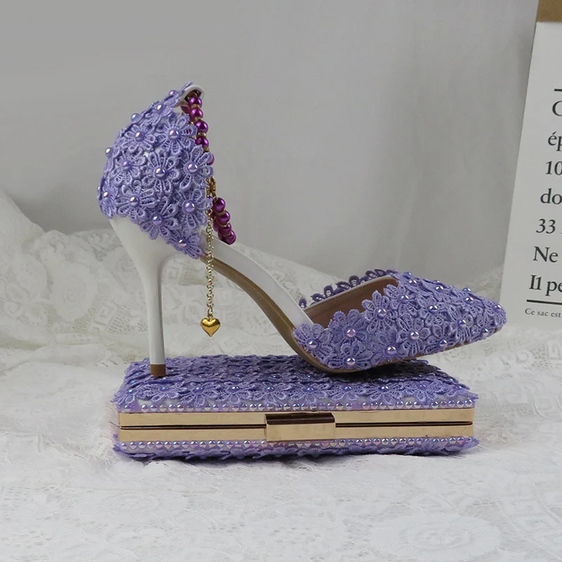 BaoYaFang/вечерние туфли фиолетового и цветов свадебные с острым носком летние