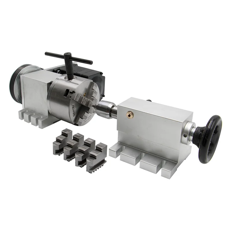 NEMA 34 шаговый двигатель(4:1) k12-100mm 4-Челюсти Зажимы 100 мм ЧПУ 4th оси aixs ось вращения+ бабки для ЧПУ