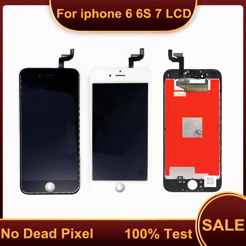 

100% протестированный ЖК-дисплей без битых пикселей для iphone 7 6 6S, ЖК-дисплей, сенсорный экран, дигитайзер в сборе, ЖК-экран для Iphone6S 7