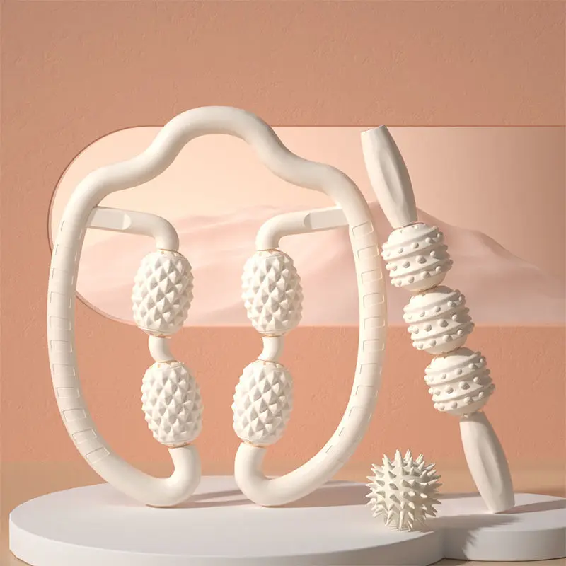 

Набор для тренировки ног, массажер для ног с кольцевым зажимом, оборудование для йоги для расслабления мышц и устранения икр, роликовая пало...