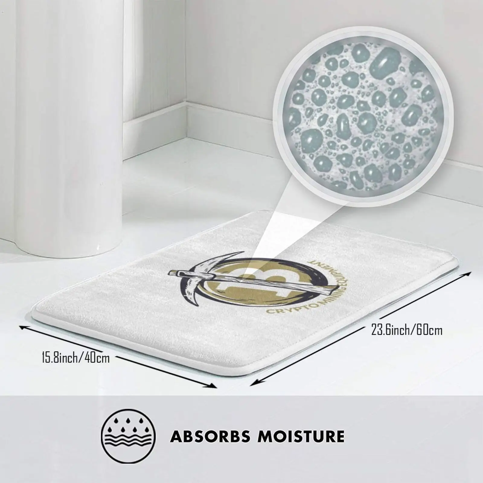 Ковер для добычи биткоинов дизайн криптовалютического логотипа коврик входной