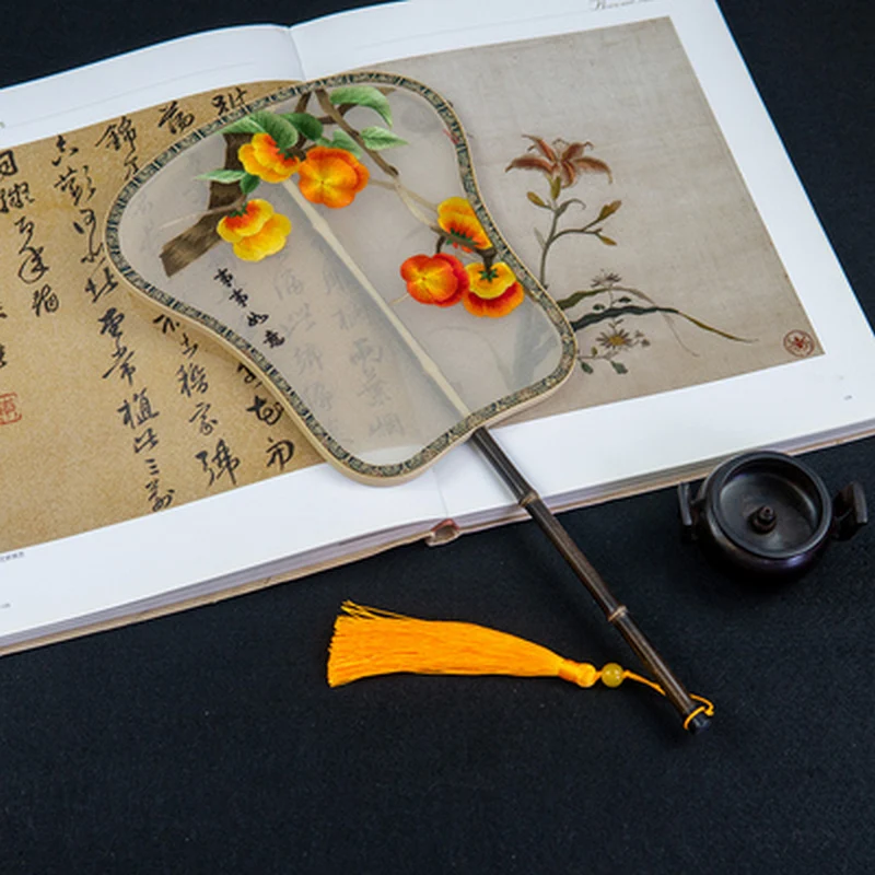 Двухсторонняя вышивка Suzhou Xiangfei бамбуковый веер ручной работы Классический