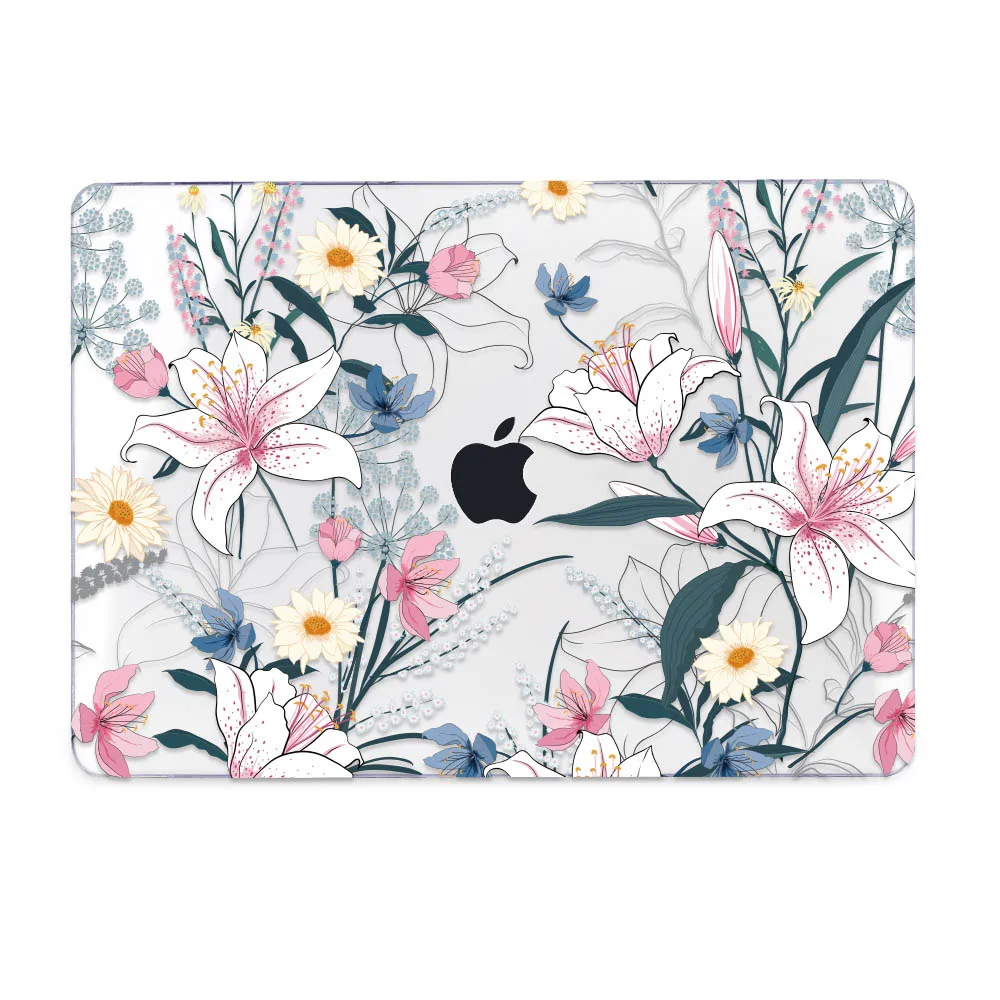 Цветочный чехол для ноутбука MacBook Air 13 A1466 A1932 Pro 13 15 16 дюймов Сенсорная панель A2141 a2159 пластиковый жесткий чехол Keybaord - Цвет: Z285