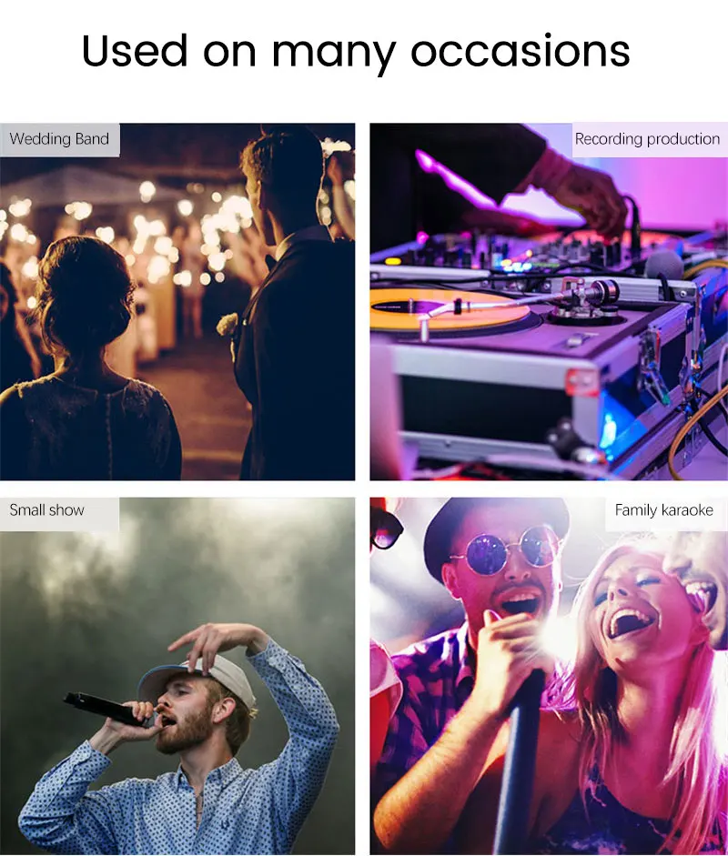 4-канальный звуковой микшер DJ-консоль звуковая карта с USB записью и фантомным