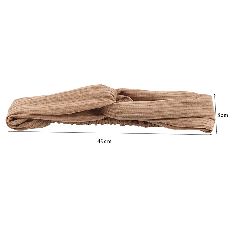 

2020 Women Headband Cross Top Knot Elastic Hair Bands Soft Solid Girls Hairband Hair Accessories Twisted Knotted Headwrap