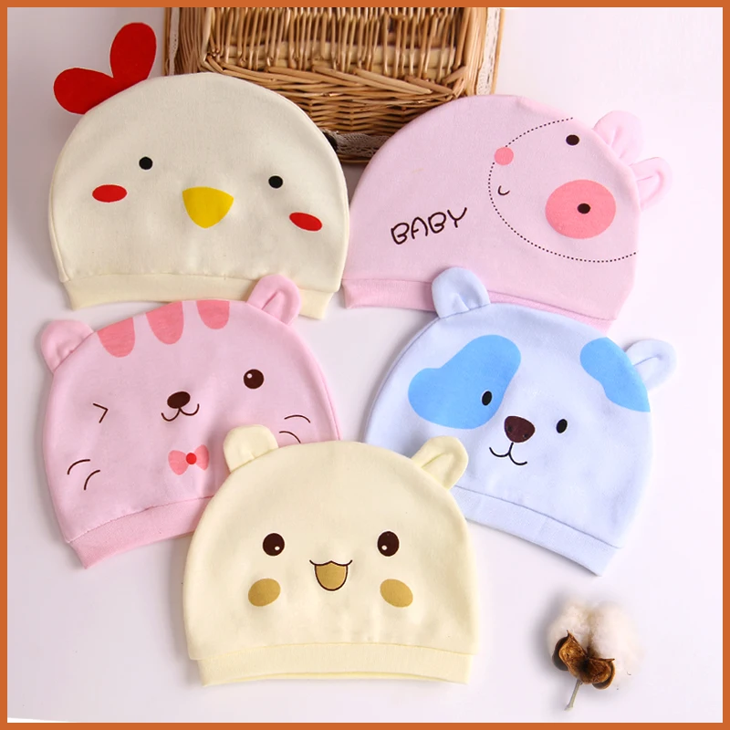 NEW 40 Colors Baby Hats 100% cotton Printed & Caps For 0-3 Months Newborn Accessories | Детская одежда и обувь